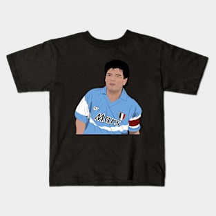 Diego Maradona Lazio 90s Nostalgia Minimalist Kids T-Shirt